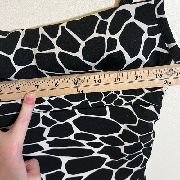 Denver Hayes XS Stretchy Dress Built In Bra Animal Print Black and White - Picture 8 of 15